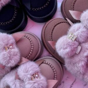 Pantufla beige oso