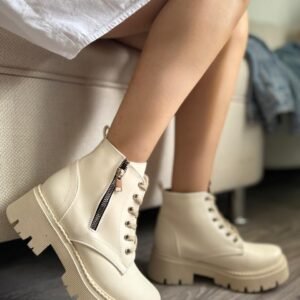 Botin latte con ziper
