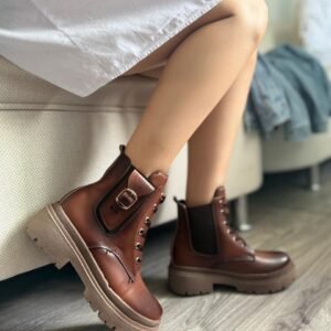 Botin cafe con elastico y bolsa