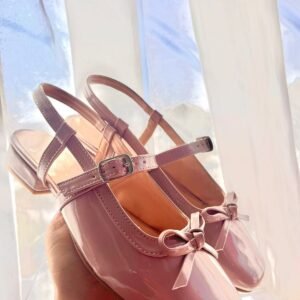 Flat charol maquillaje con moño