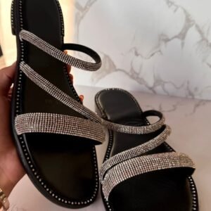 Sandalias tira negra