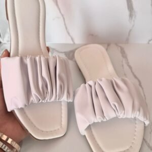 Sandalia scrunchies blanco