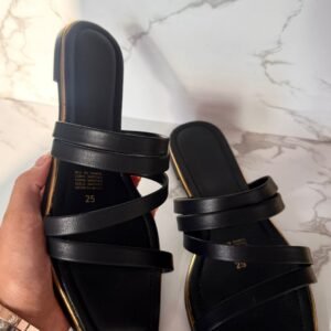 Sandalias tiras negra