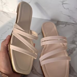 Sandalia tiras latte